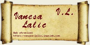Vanesa Lalić vizit kartica